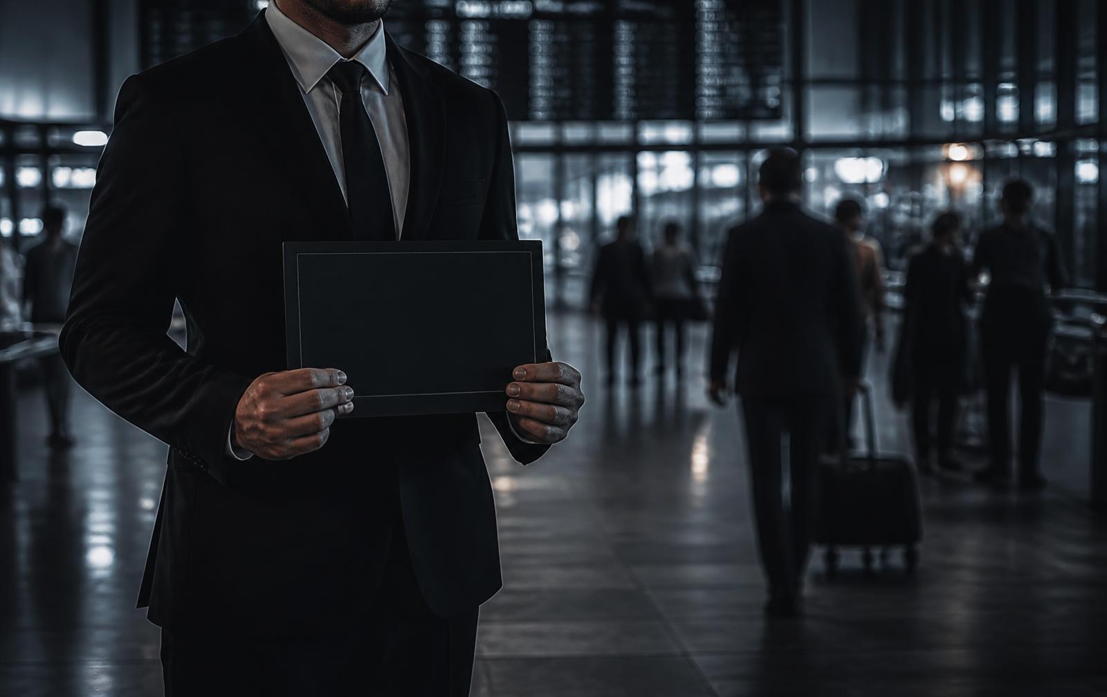 Chauffeur meeting a client